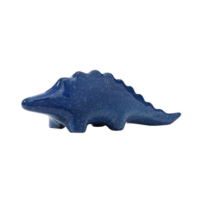 Blue Glaze Stegosaurus Figurine