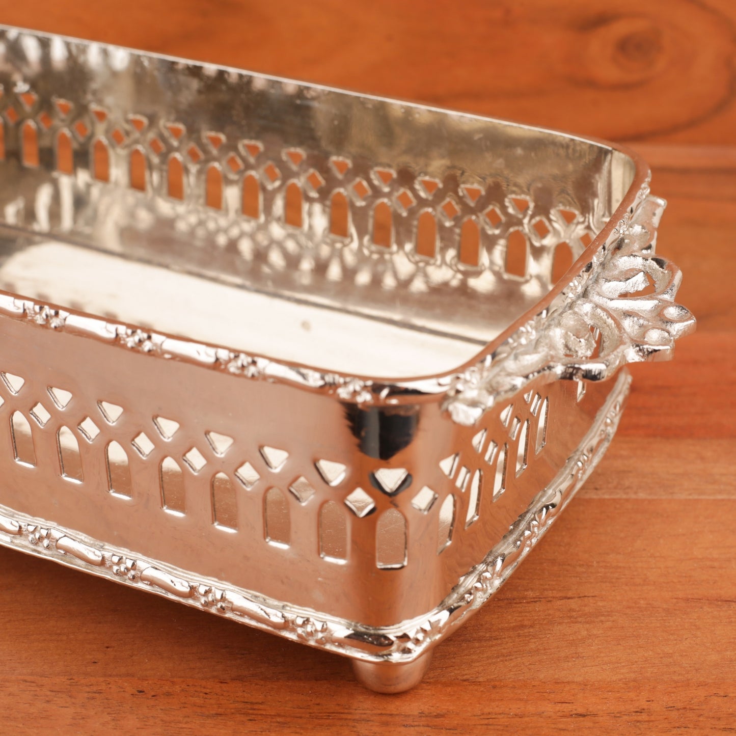 Silver Metal Rectangle Tray