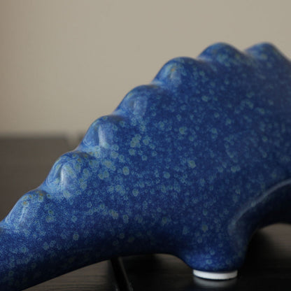 Blue Glaze Stegosaurus Figurine