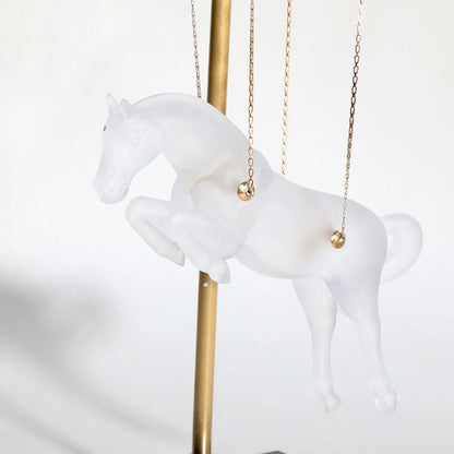 Flying Horse Marble Structure Decorative Accent