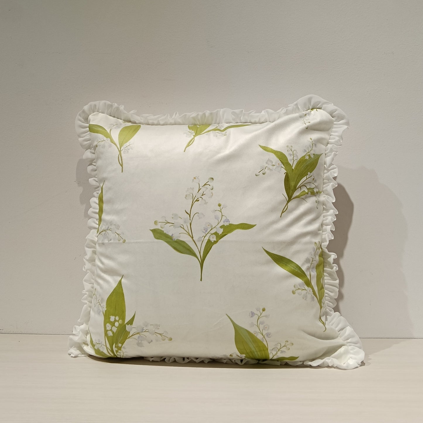 Velvet Print Cushion Cover, Backside In Plain