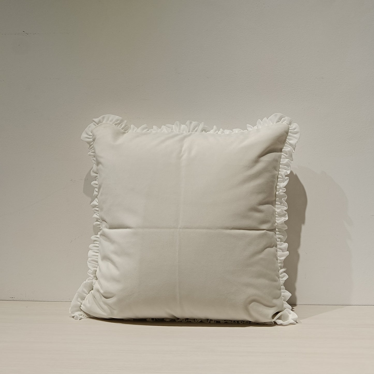 Velvet Print Cushion Cover, Backside In Plain