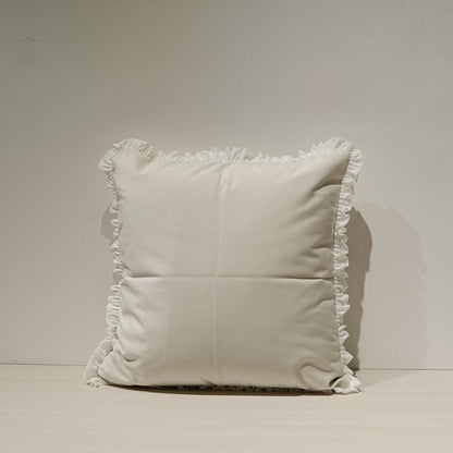 Velvet Print Cushion Cover, Backside In Plain