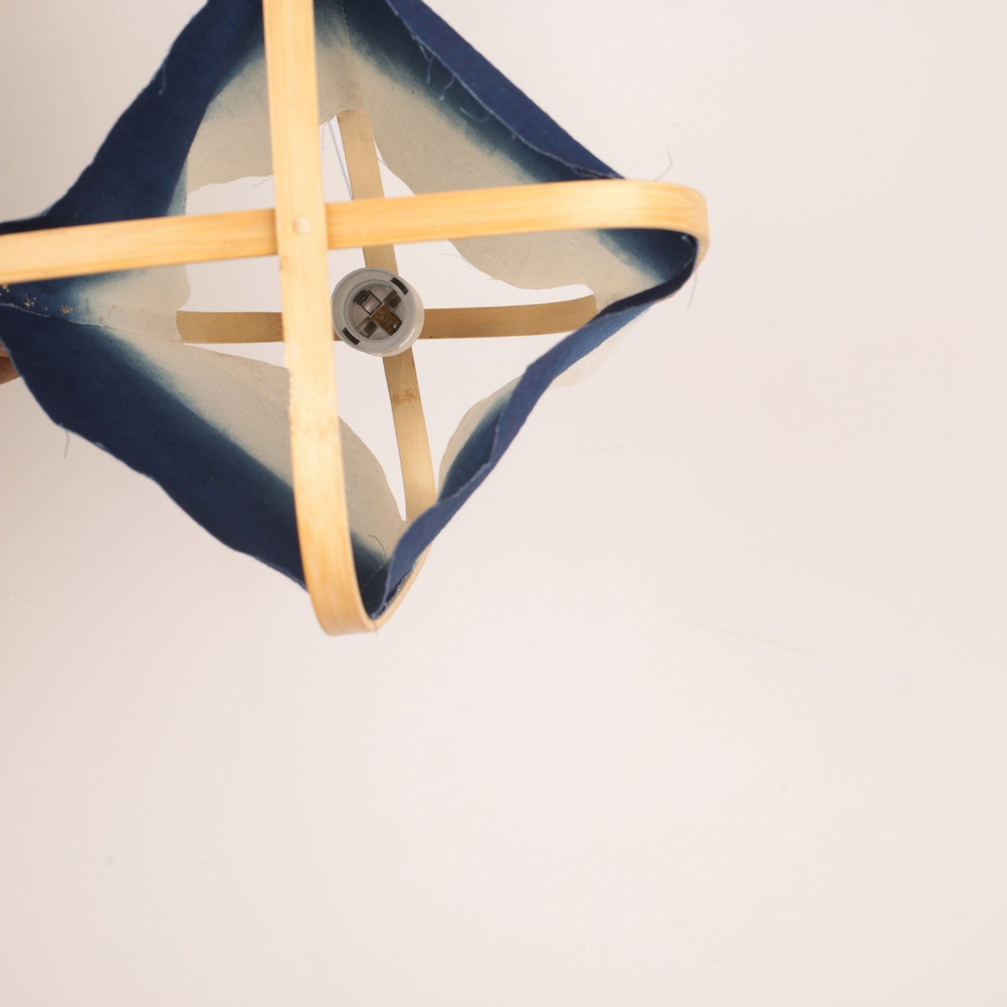 Bamboo Pendant Light Blue Shade (Big, Small)