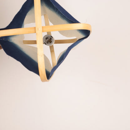 Bamboo Pendant Light Blue Shade (Big, Small)