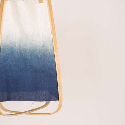 Bamboo Pendant Light Blue Shade (Big, Small)