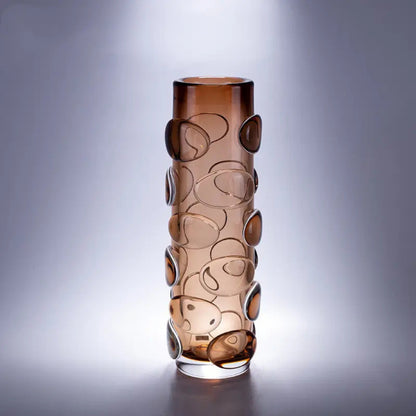 Round Crystal Hand-Blown Murano Glass Vase