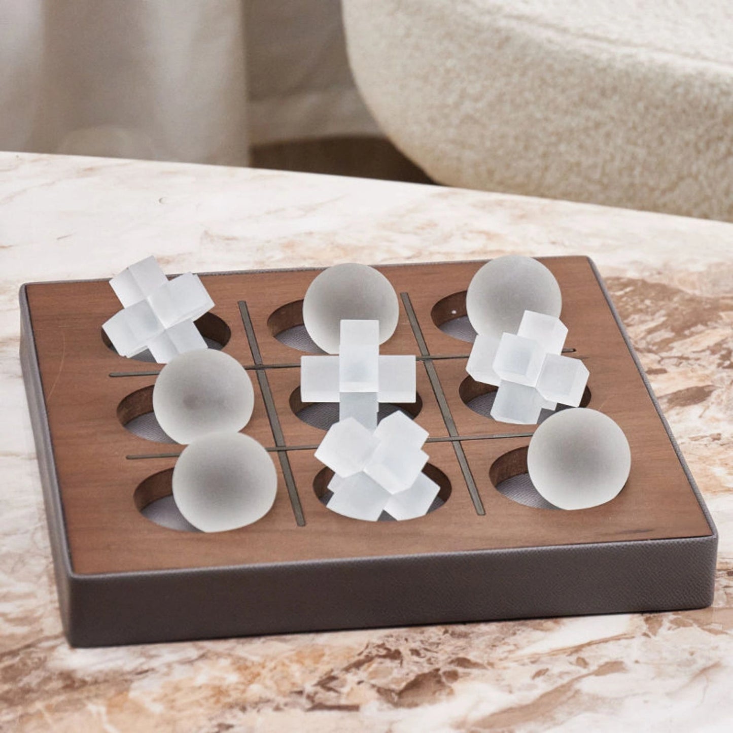 Brown Wooden Leather Top XO Games Ornament