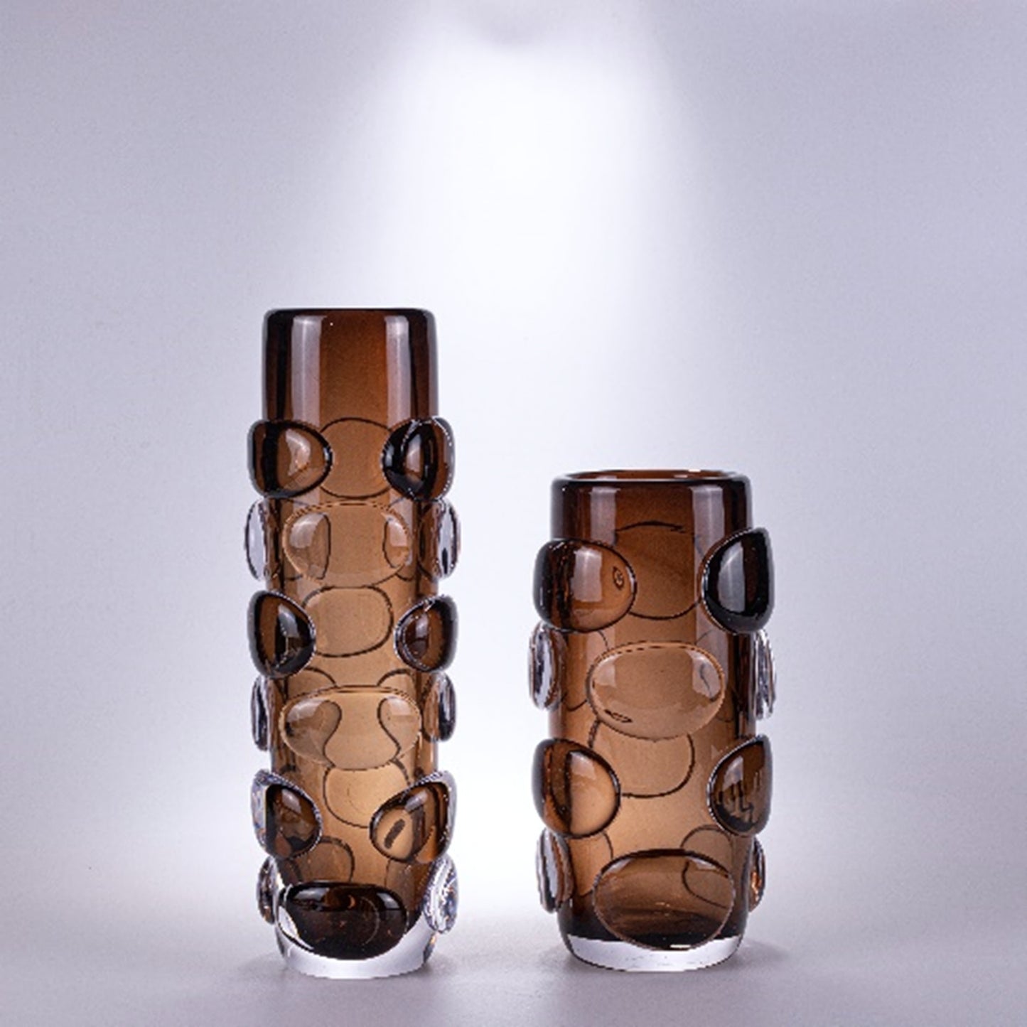 Round Crystal Hand-Blown Murano Glass Vase