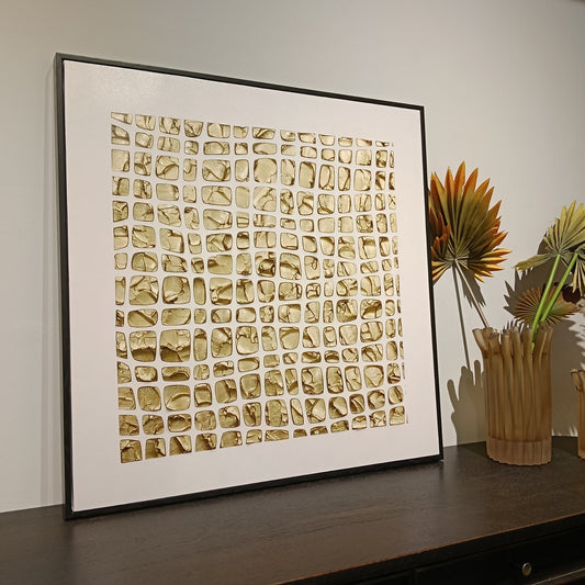 Golden Canvas Abstract Design Painting