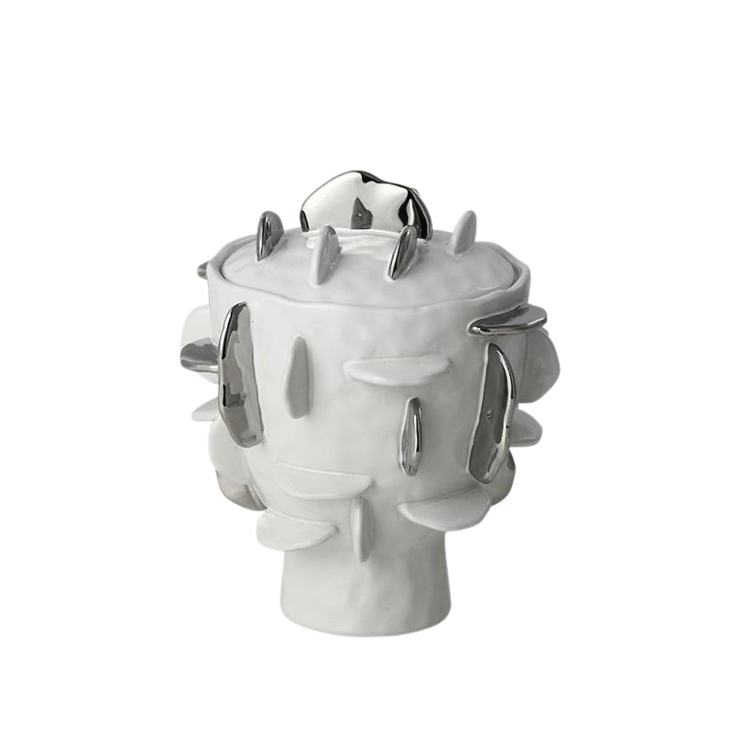 Silver Fin Decorative Jar with Lid