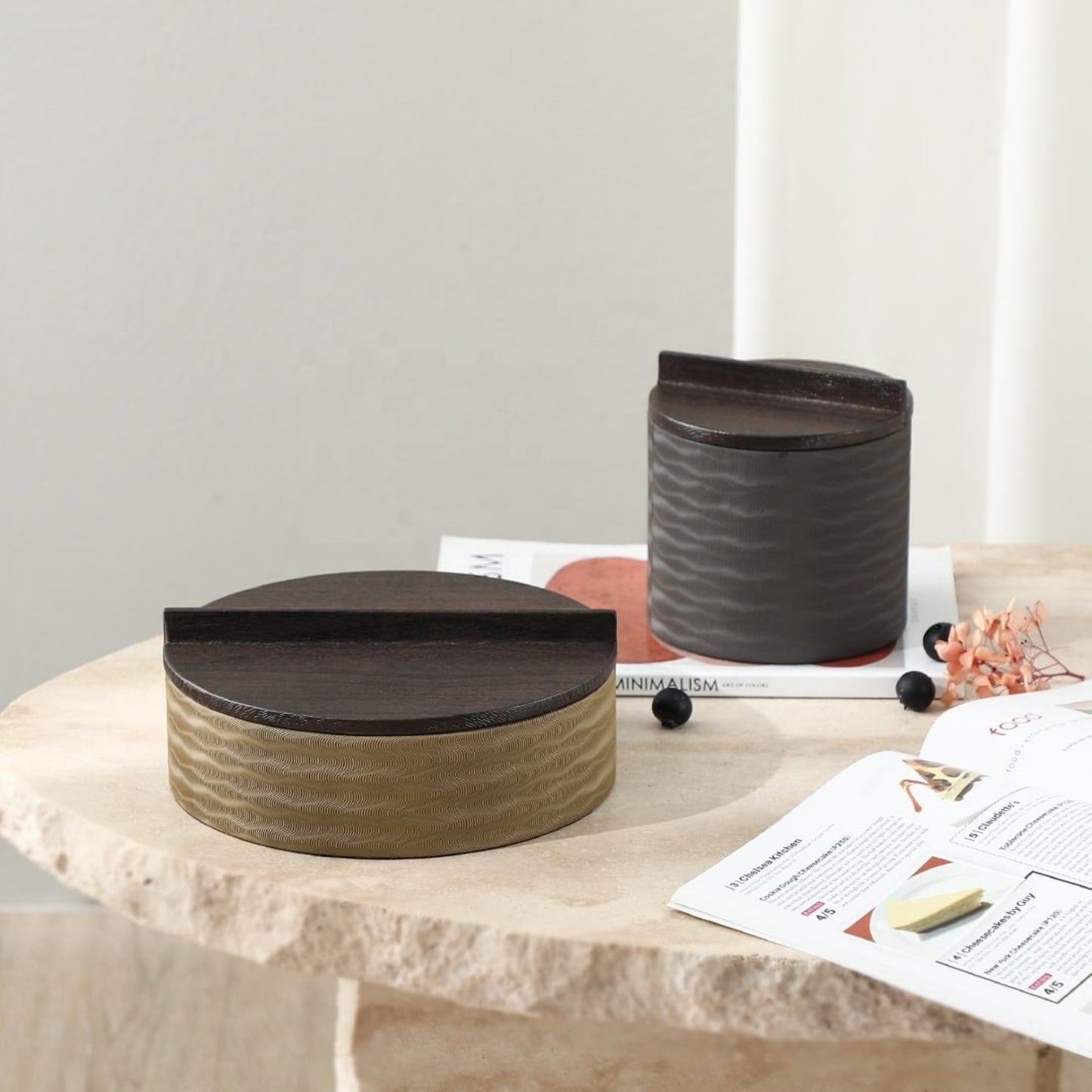 Wooden Leather Jewelry Storage Box