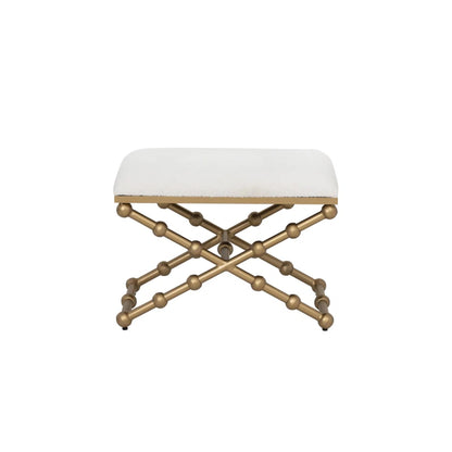 Upholstered Iron 27 Ball Stool