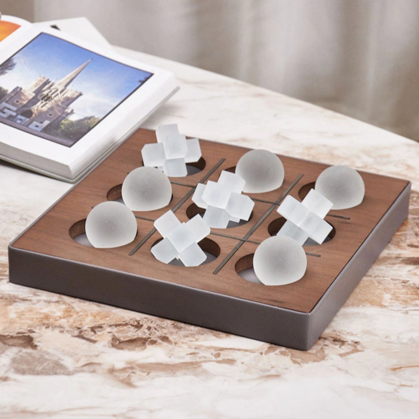 Brown Wooden Leather Top XO Games Ornament