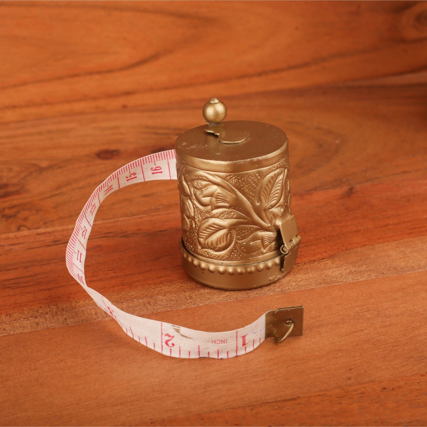 Vintage Brass Carved Measure Tape