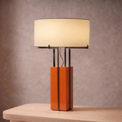 Fabric Shade Metal Base Table Lamp