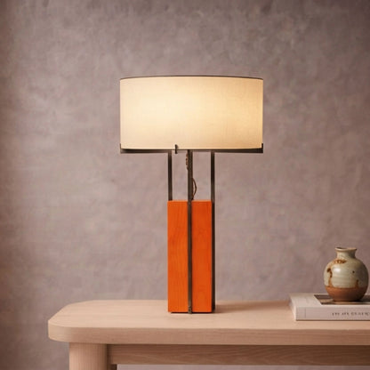 Fabric Shade Metal Base Table Lamp