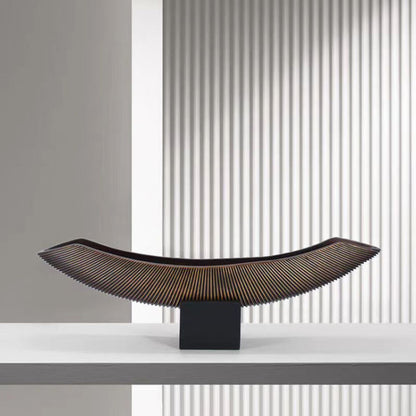 Brown Boat-Shaped Sculpture Ornament