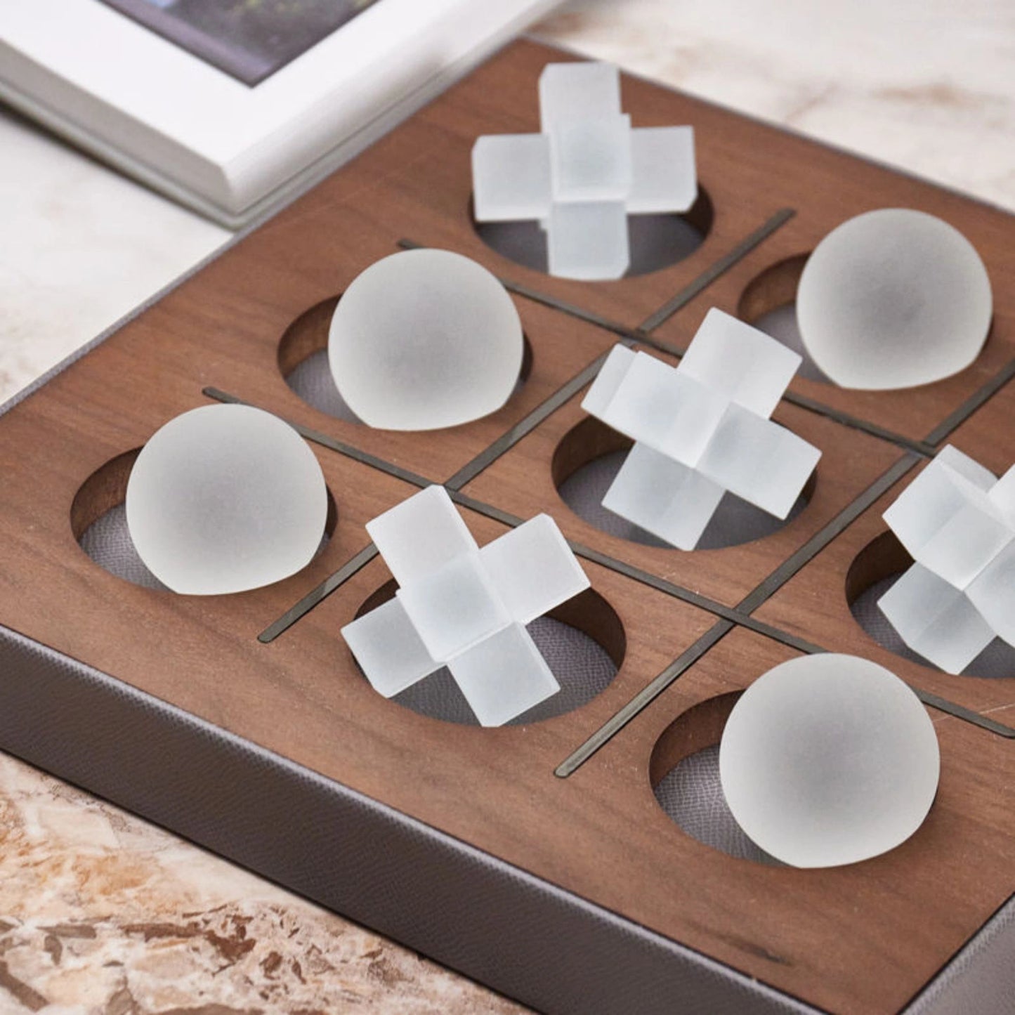 Brown Wooden Leather Top XO Games Ornament