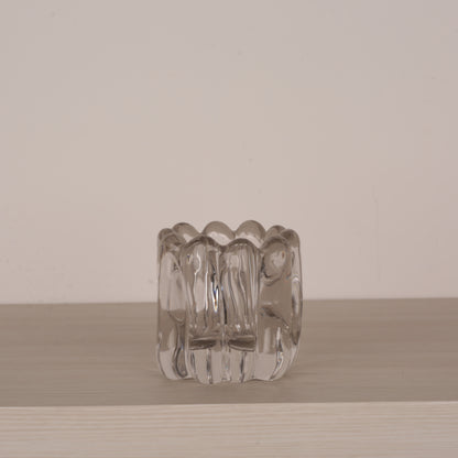 Clear Handmade Glass Petal Shape Bowl