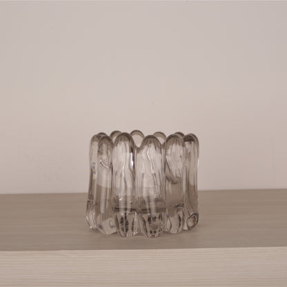 Clear Handmade Glass Petal Shape Bowl