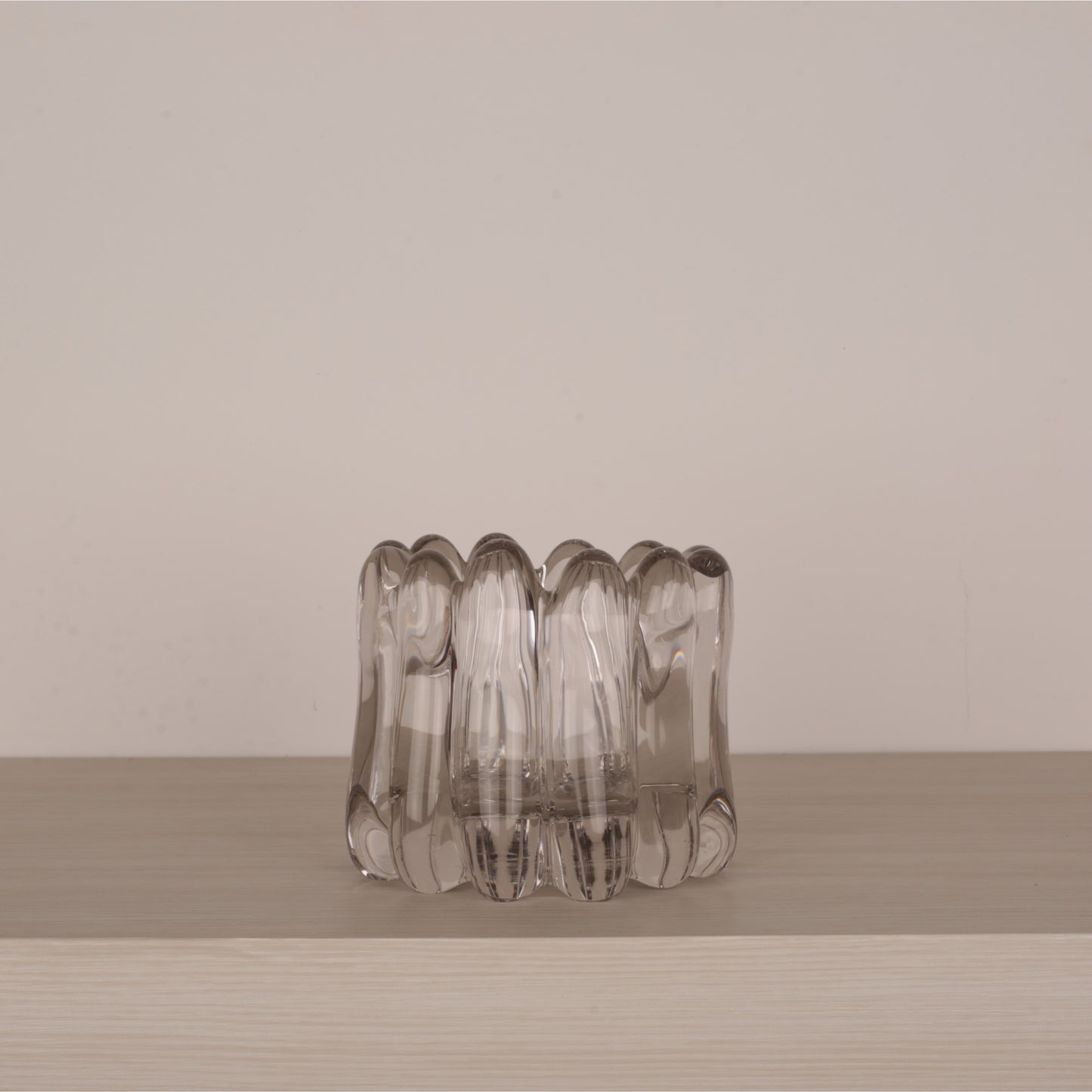 Clear Handmade Glass Petal Shape Bowl