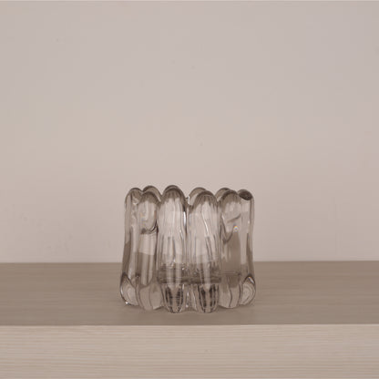 Clear Handmade Glass Petal Shape Bowl