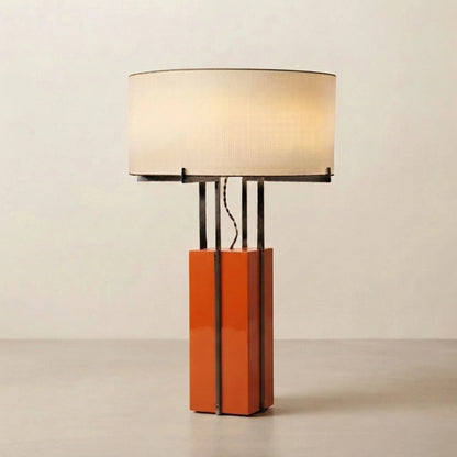 Fabric Shade Metal Base Table Lamp