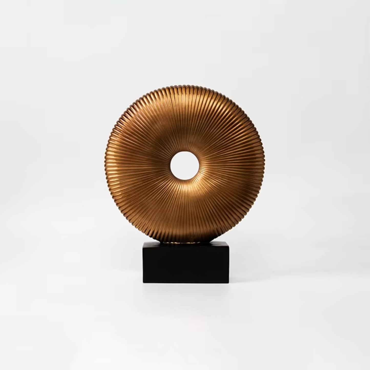 Brown Circular Ring Resin Ornament