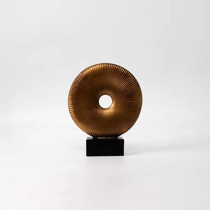 Brown Circular Ring Resin Ornament