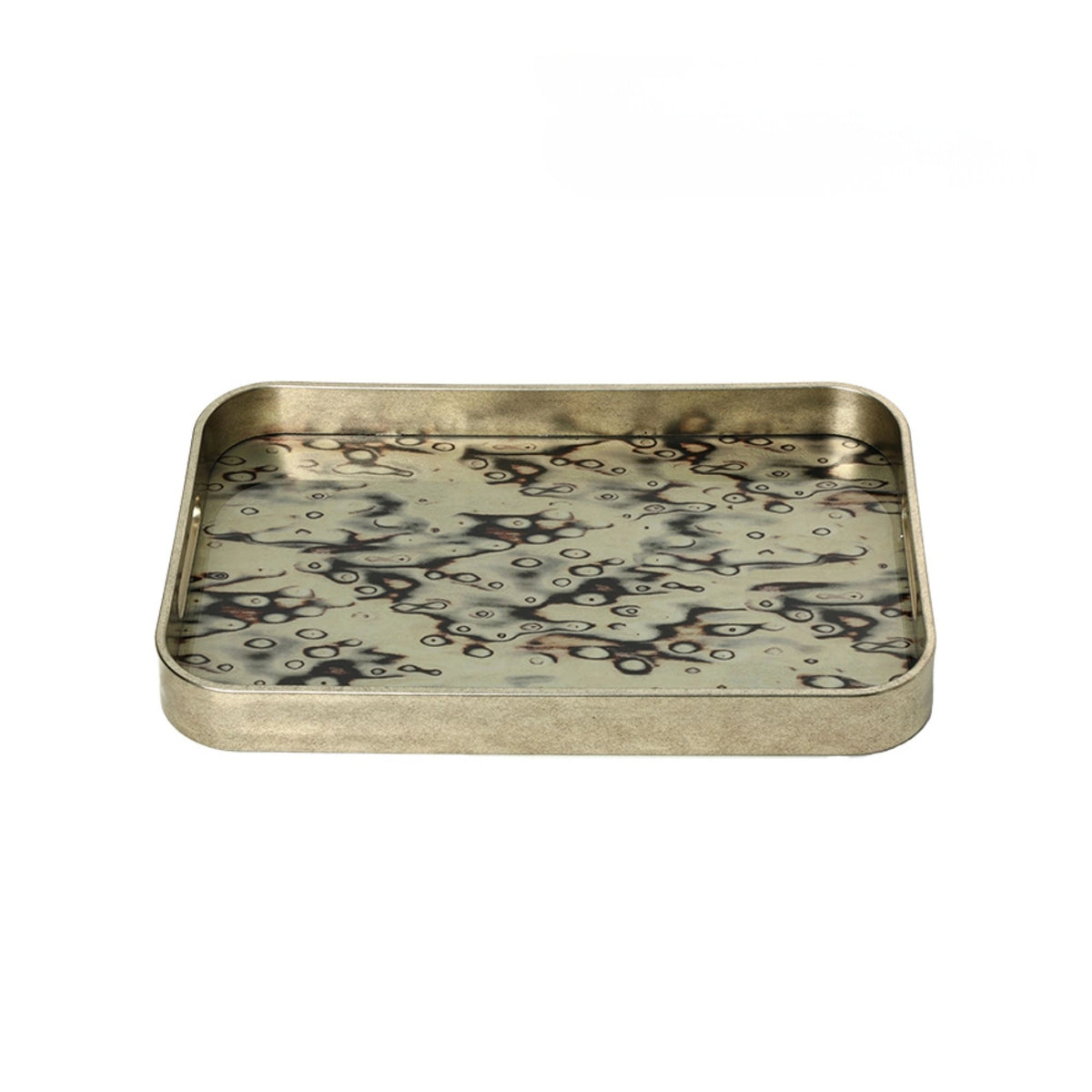 Golden-Wrapped Rectangle Tray