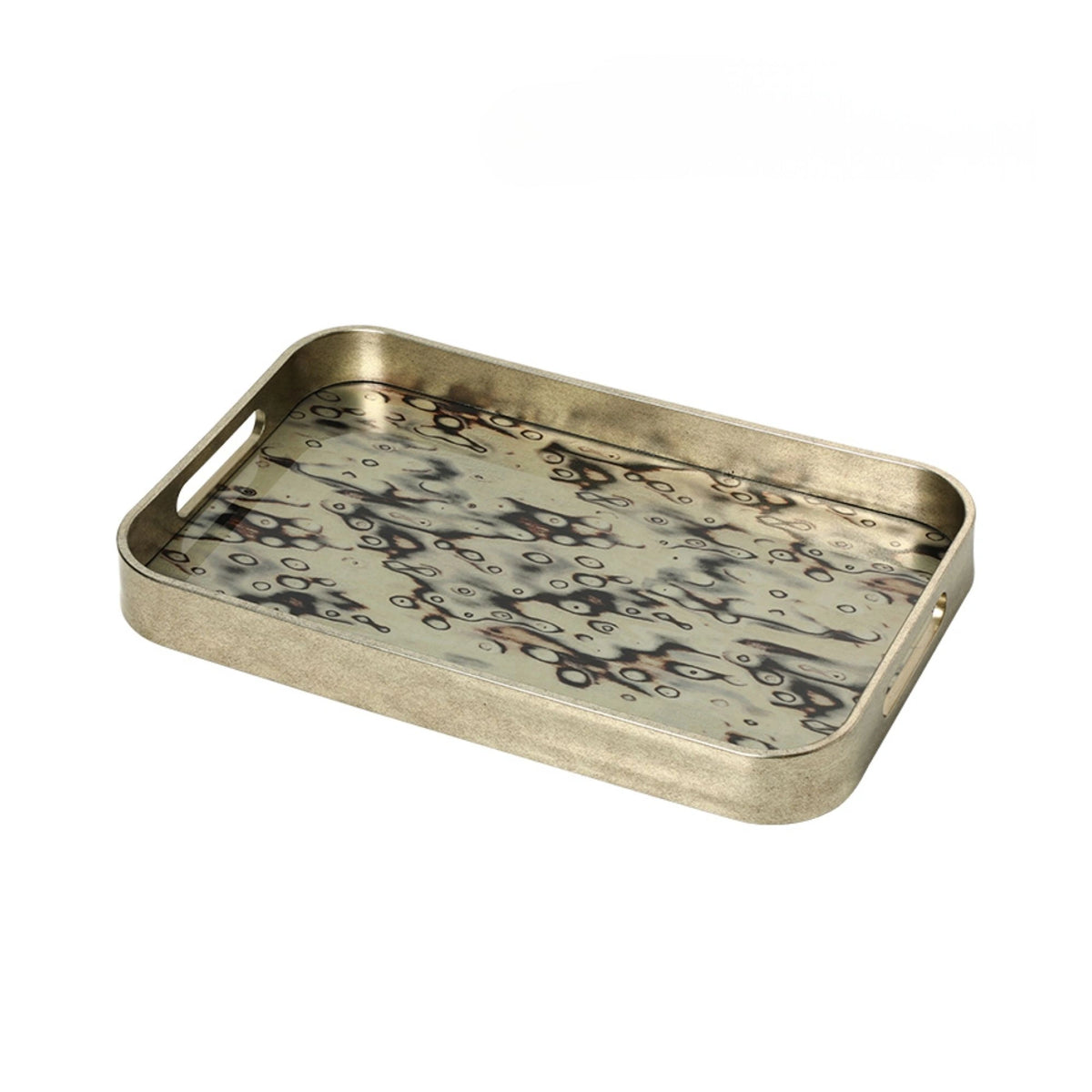 Golden-Wrapped Rectangle Tray
