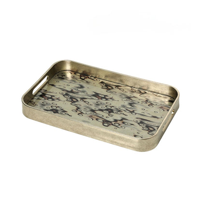 Golden-Wrapped Rectangle Tray