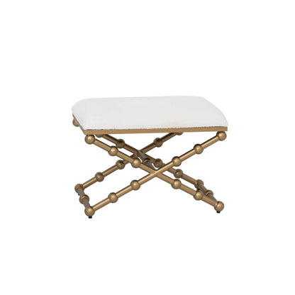 Upholstered Iron 27 Ball Stool