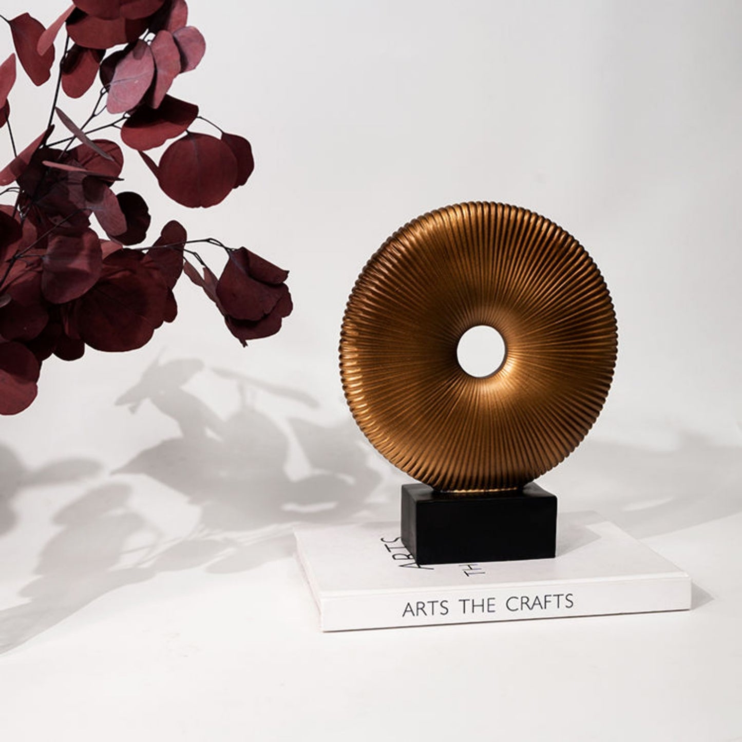 Brown Circular Ring Resin Ornament