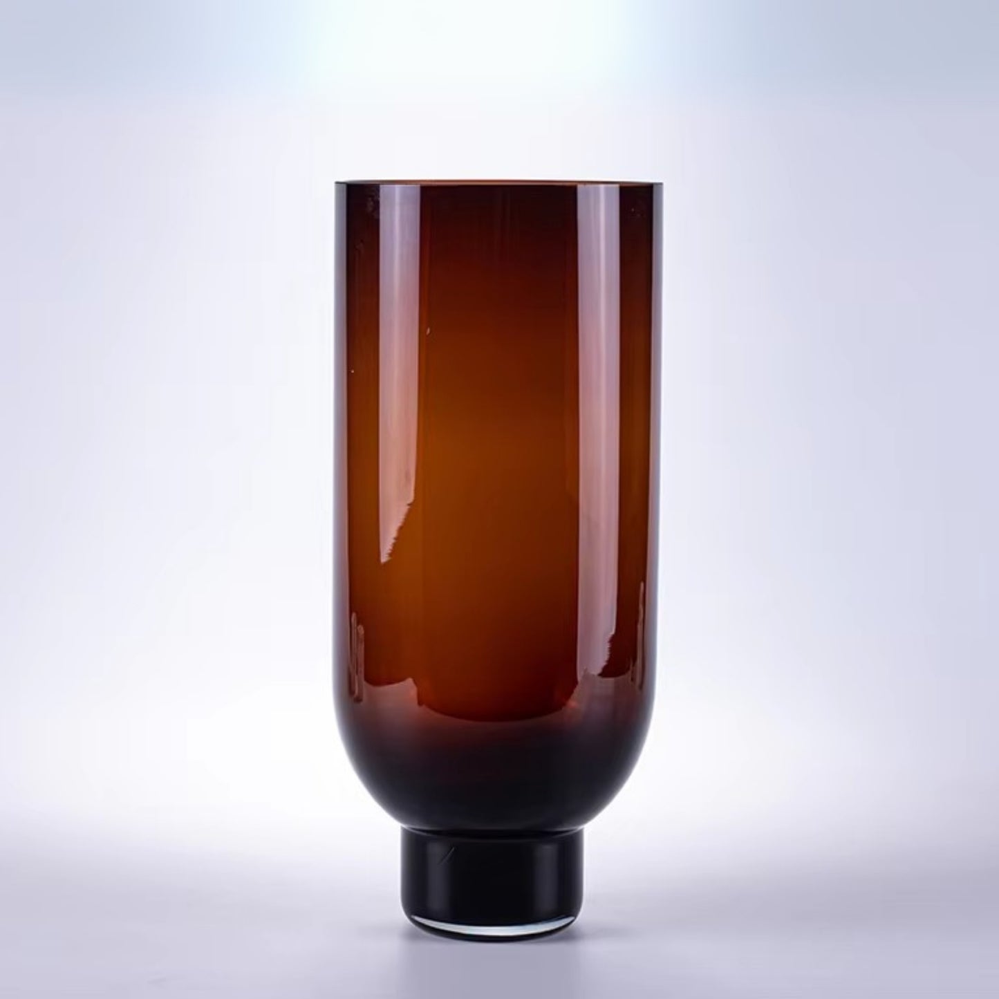 Red Brown Classic Handmade Glass Flower Vase