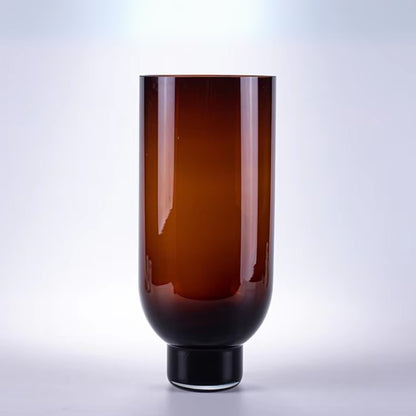 Red Brown Classic Handmade Glass Flower Vase