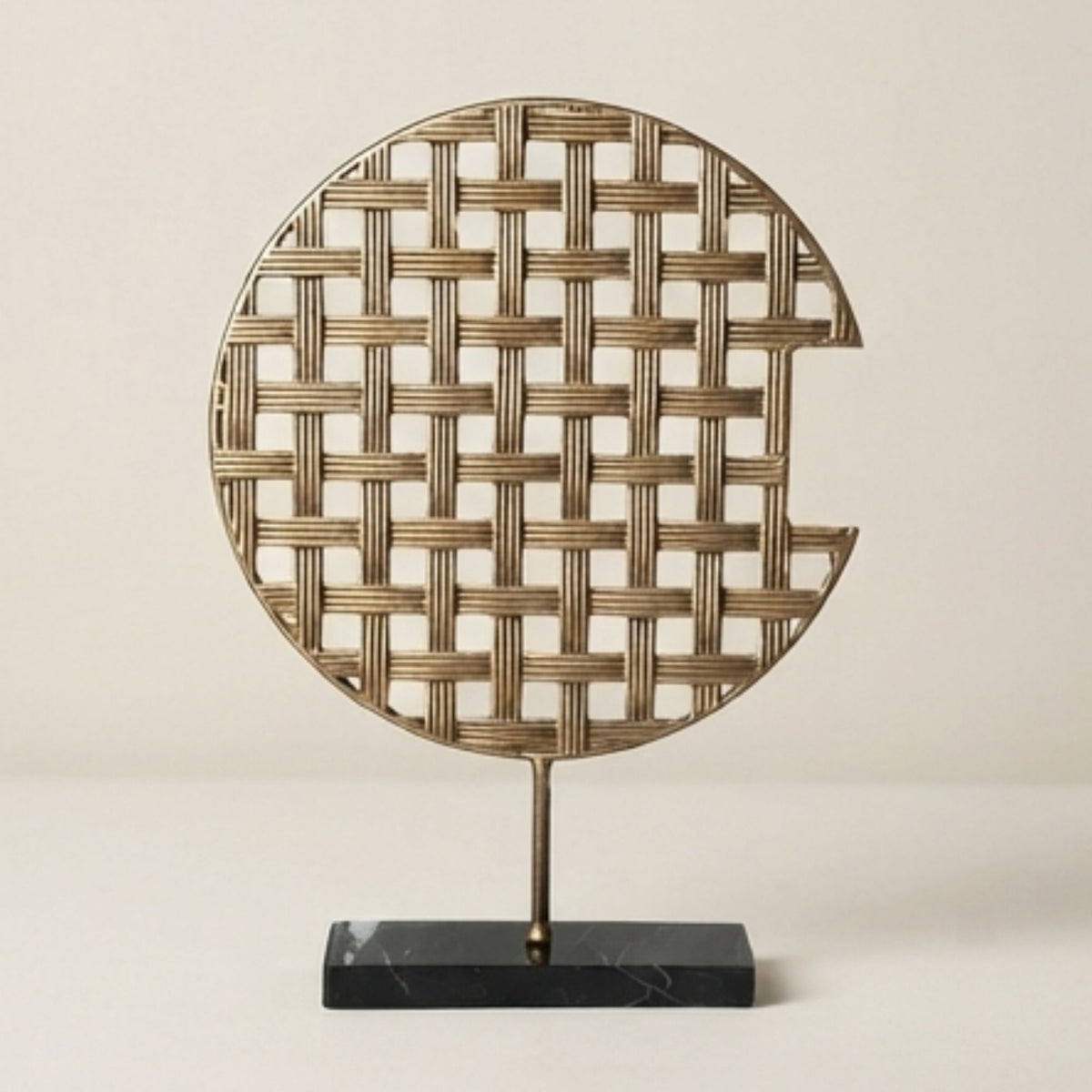 Golden Grid Screen Decorative Ornament