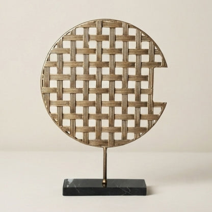 Golden Grid Screen Decorative Ornament