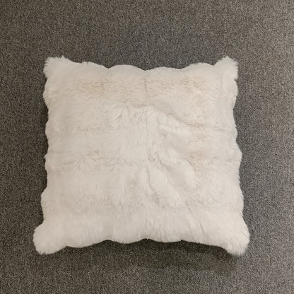 Faux Fur Cushion Cover, Backside In Plain