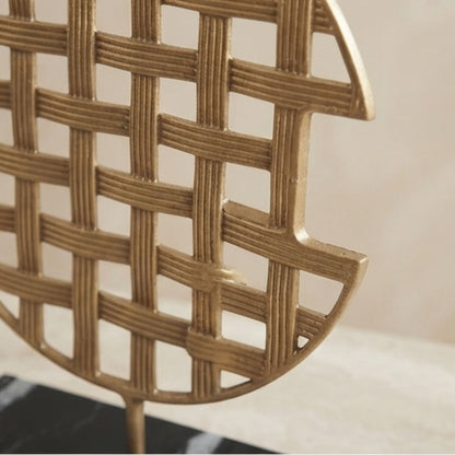 Golden Grid Screen Decorative Ornament