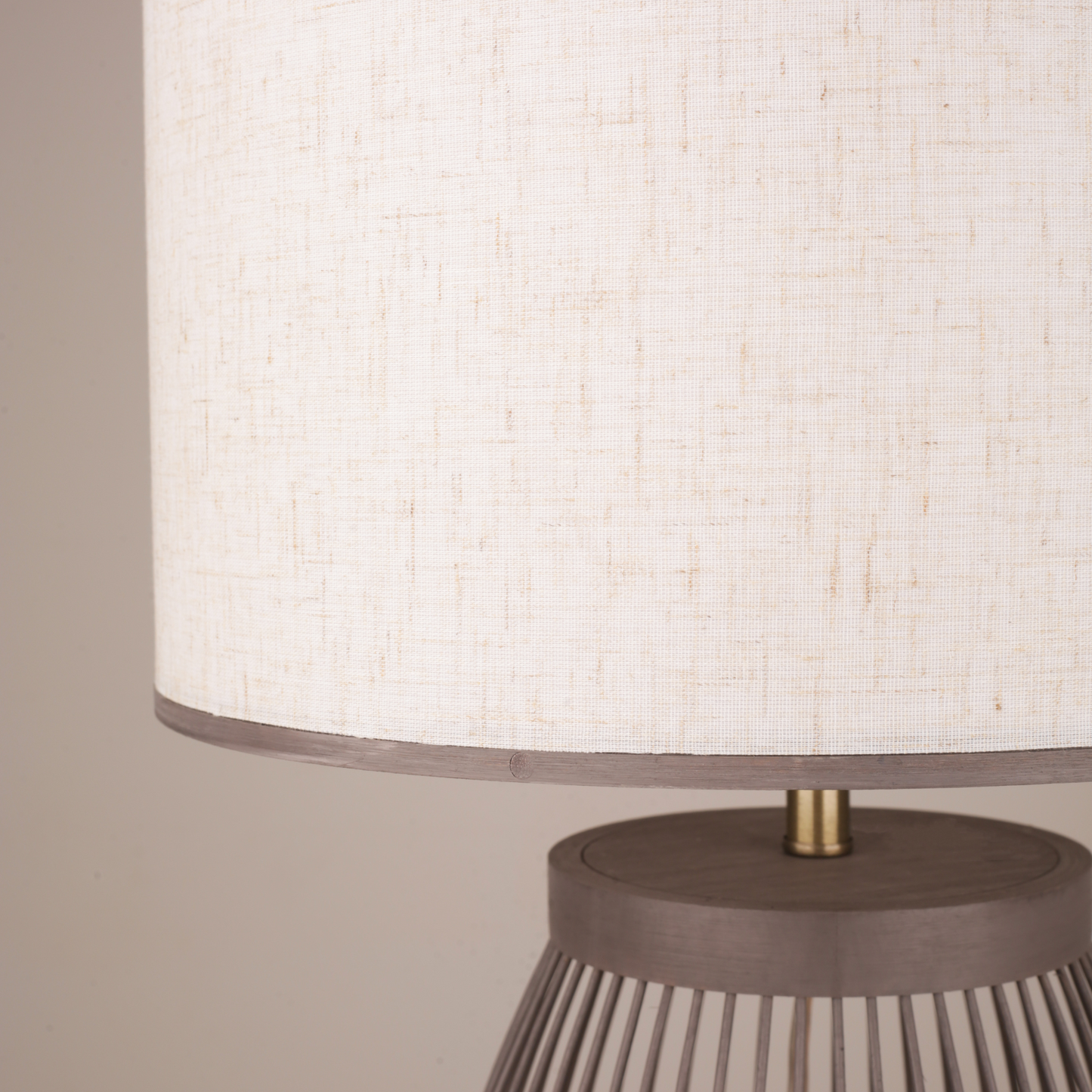 Jute Shade Black Base Table Lamp