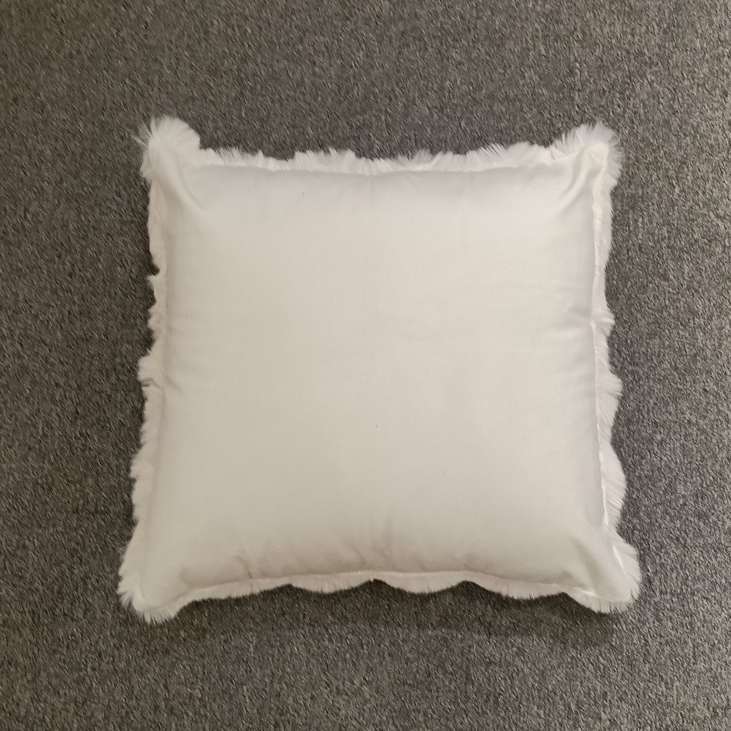 Faux Fur Cushion Cover, Backside In Plain