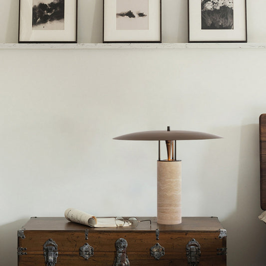 Travertine Mushroom LED Table Lamp