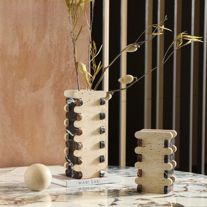 Beige Stone Dovetail Flower Vase