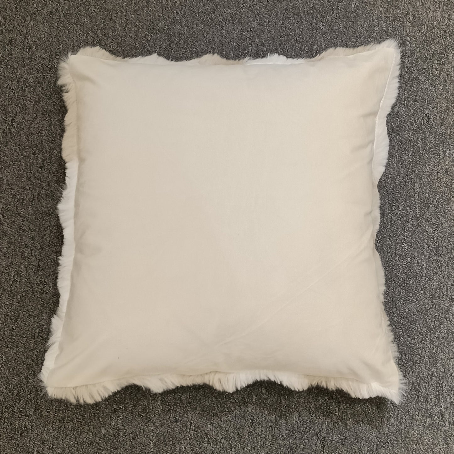 Faux Fur Cushion Cover, Backside In Plain
