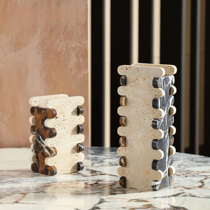 Beige Stone Dovetail Flower Vase
