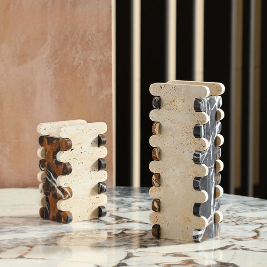 Beige Stone Dovetail Flower Vase