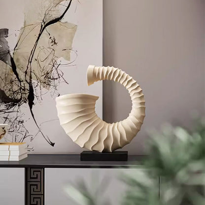 Geometric Conch Shape Resin Home Decor Ornament
