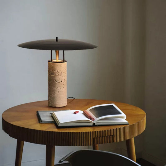 Travertine Mushroom LED Table Lamp
